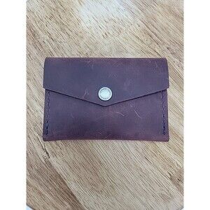 Portland Leather Goods Small Envelope 2 Card Wallet With Snap 4.5x3